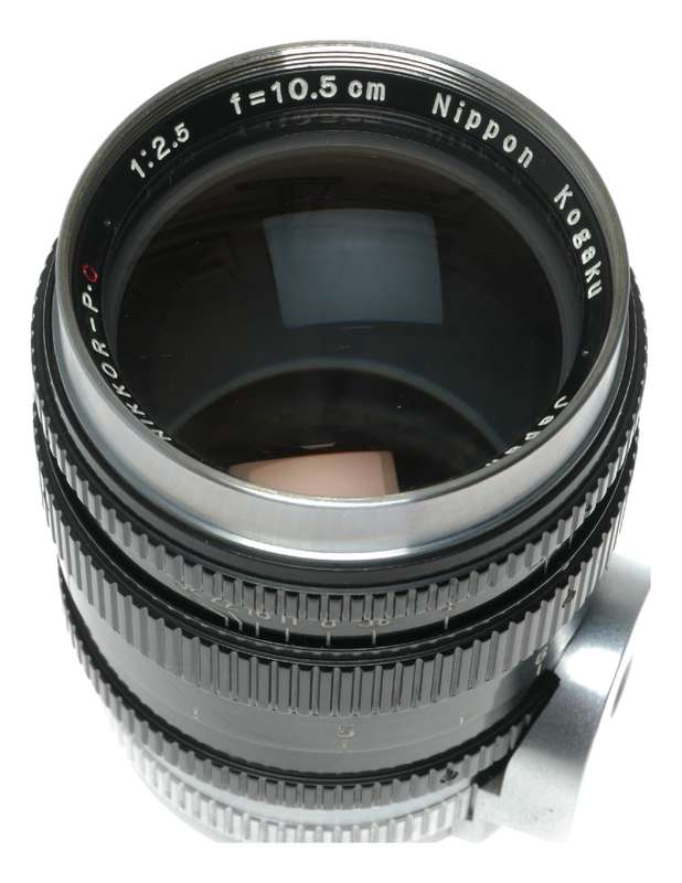Nippon Kogaku NIKKOR-P 10.5cm F2.5 lens cased Beautiful