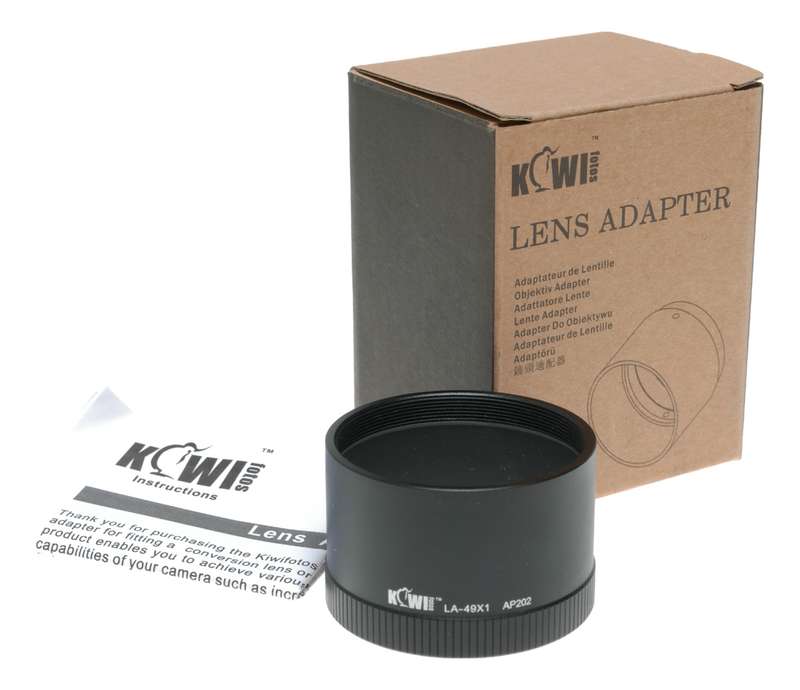 Kiwi lens adapter LA-49X1 AP202 camera accessory boxed