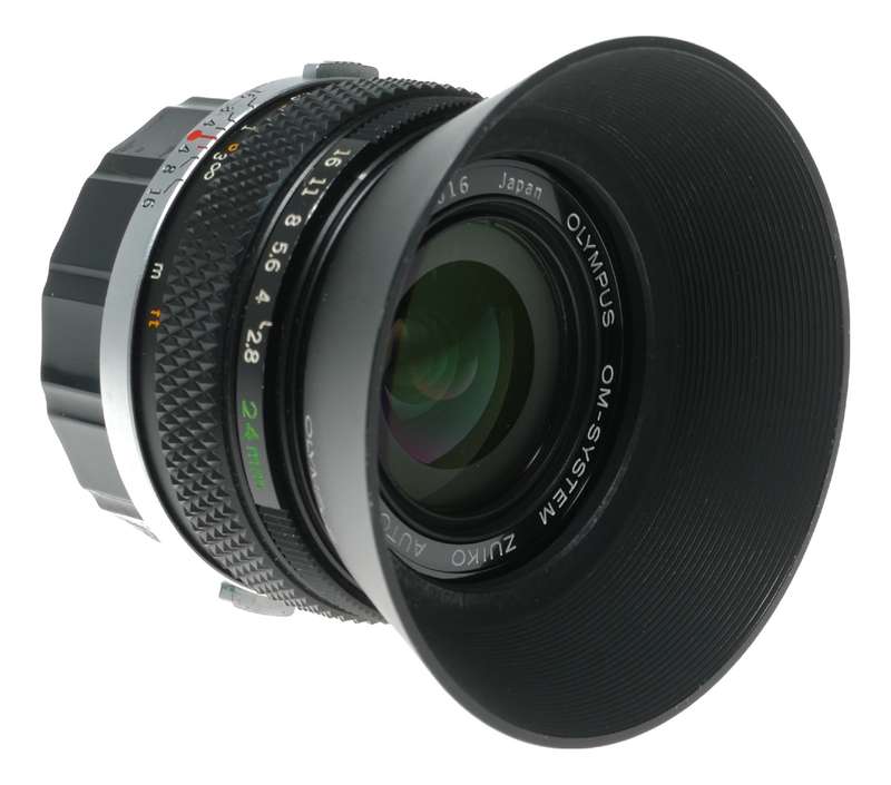 Olympus Auto-W 24mm 1:2.8 Zuiko Vintage camera lens hood excellent