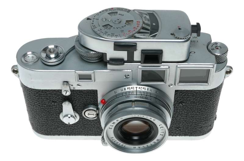 Leica M3 Elmar 2.8/50 mm lens meter 35mm vintage RF film camera setup
