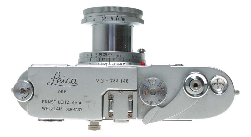 Leica M3 Elmar 2.8/50 mm lens meter 35mm vintage RF film camera setup