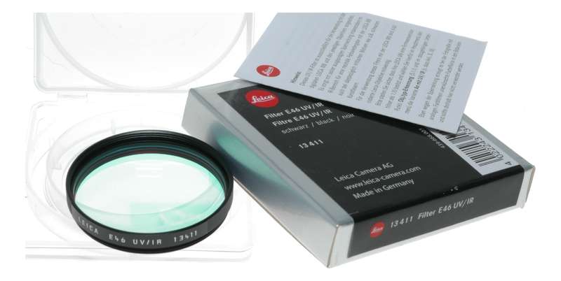 Leica 46mm UV/IR Filter Black 13411 fits Leica M8 Camera Lens MINT