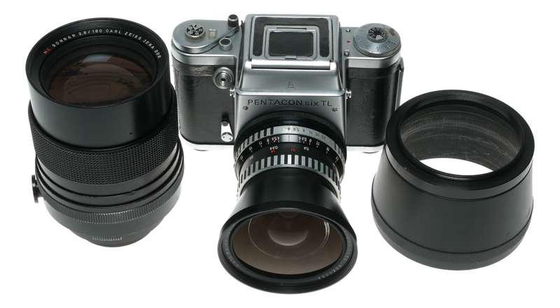 Pentacon Six TL Medium format film camera Flektogon Sonnar lenes set