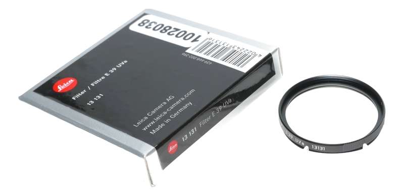Summicron Leica 13131 range finder Filter E39 UVa E 39 Black Mint boxed