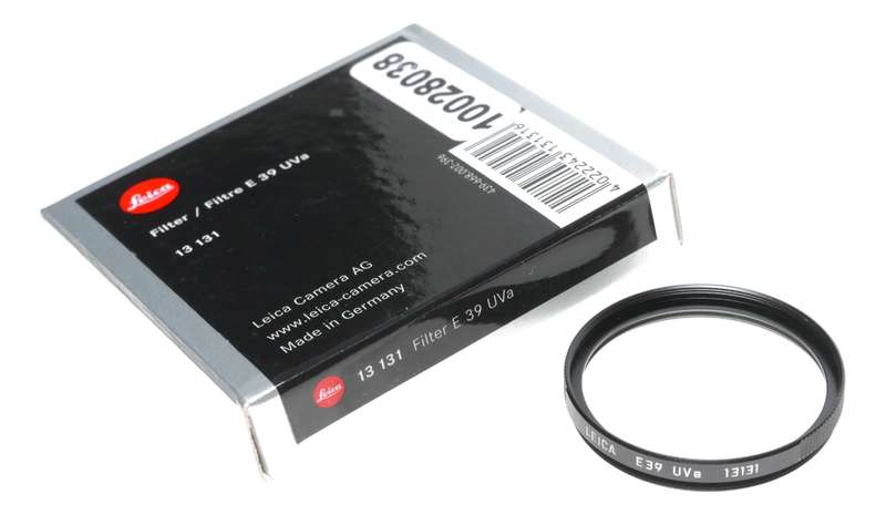 Summicron Leica 13131 range finder Filter E39 UVa E 39 Black Mint boxed