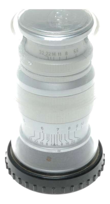 Leitz Wetzlar Elmar f=9cm 1:4 Leica M39 RF camera lens in keeper