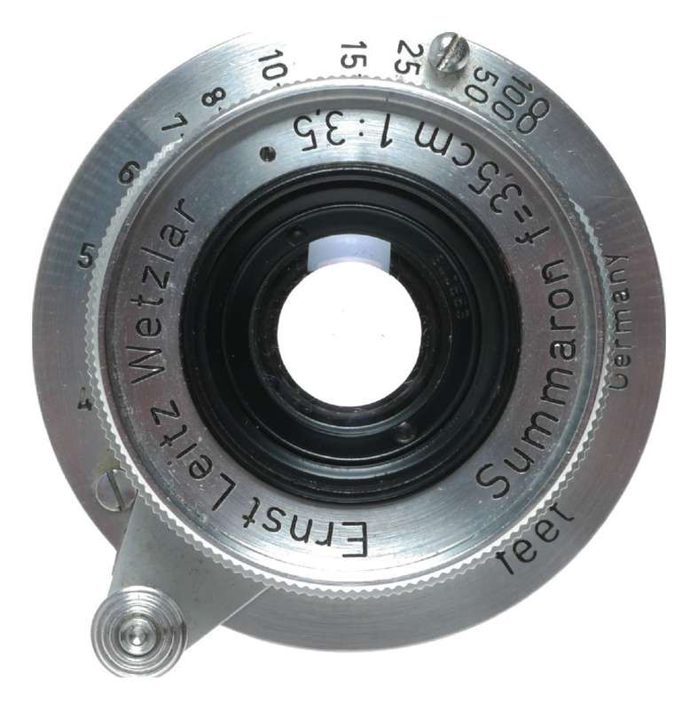 Ernst Leitz Wetzlar Summaron 1:3.5 f=3.5cm lens M39 to Leica M adapter hood caps