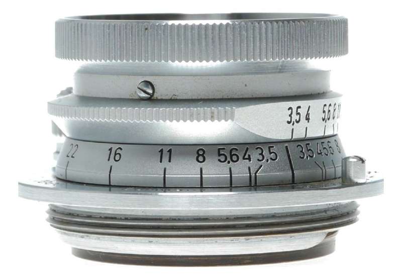 Ernst Leitz Wetzlar Summaron 1:3.5 f=3.5cm lens M39 to Leica M adapter hood caps