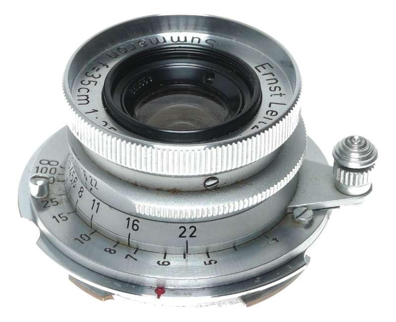 Ernst Leitz Wetzlar Summaron 1:3.5 f=3.5cm lens M39 to Leica M adapter hood caps