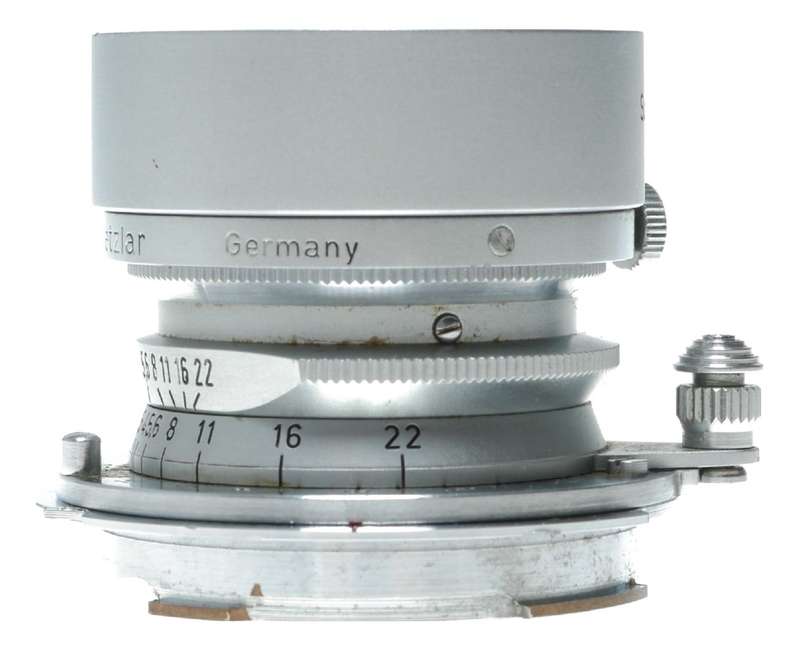 Ernst Leitz Wetzlar Summaron 1:3.5 f=3.5cm lens M39 to Leica M adapter hood caps