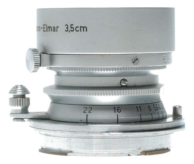 Ernst Leitz Wetzlar Summaron 1:3.5 f=3.5cm lens M39 to Leica M adapter hood caps