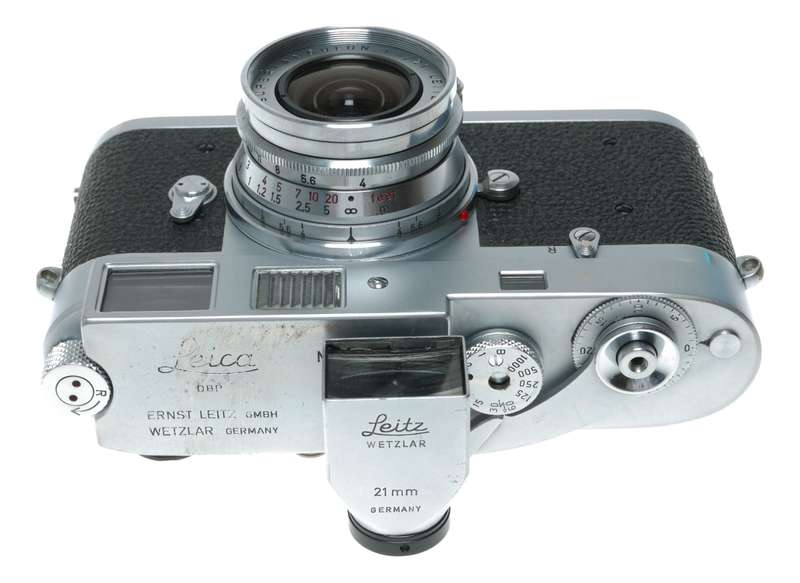 Leica M2 35mm RF film camera 21mm Finder Super-Angulon 1:4/21 lens