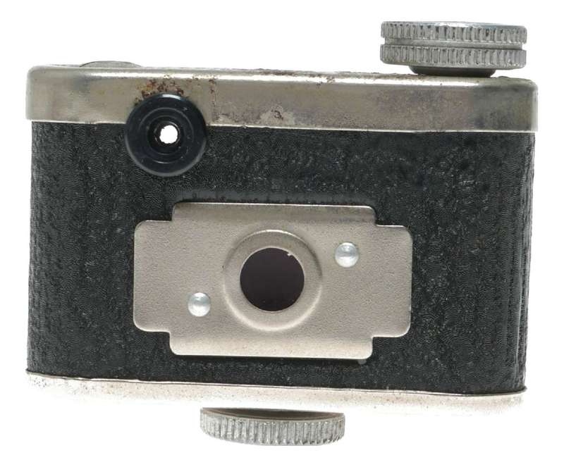 RJ Ompex 1:9 f=25 sub-miniature spy film camera in leather case Kunik Walter