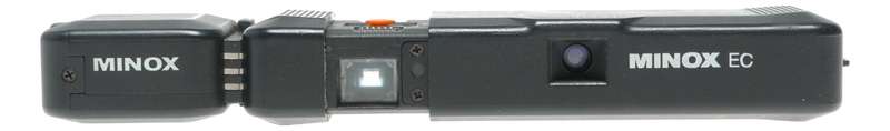 Minox EC spy sub-miniature camera with flash accessory Plus-X Pan expired film