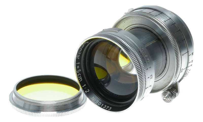 Leica M39 Summitar f=5cm 1:2 lens filter SOOFM collapsible shade hood