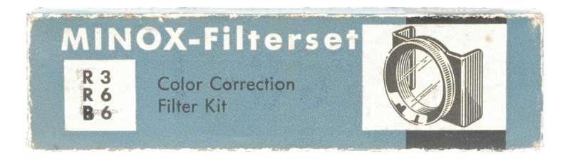 Minox Color Correction Filter Kit R3 R6 B6 for sub-miniature film cameras in box