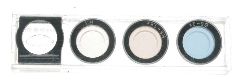Minox Color Correction Filter Kit R3 R6 B6 for sub-miniature film cameras in box