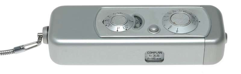 Minox III sub miniature spy film camera in case with chain x2 Agfapan 25 expired film