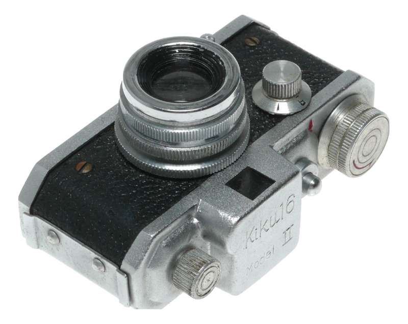 Kiku 16 Model II sub miniature film spy camera 14x14 exposures by Morita Trading