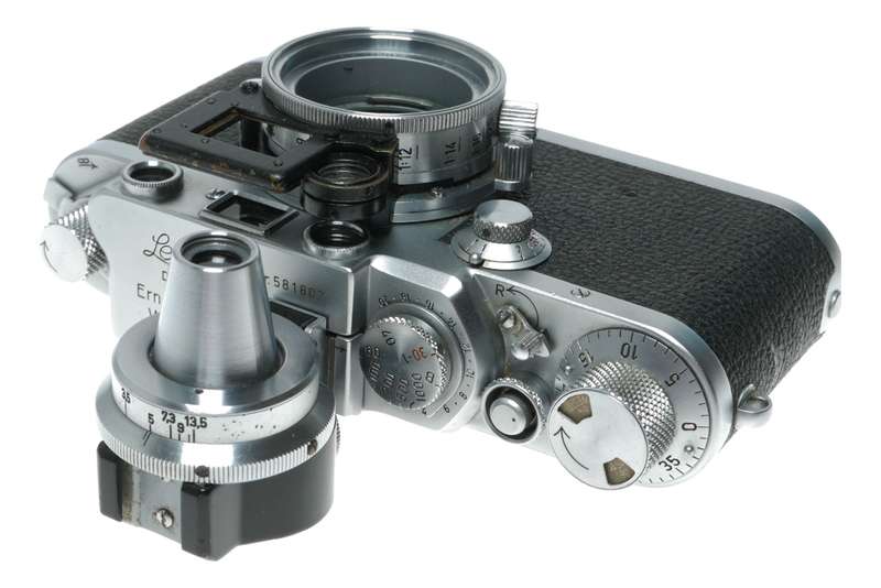 Leica IIIf 35mm RF camera body VIOOH Leitz Universal viewfinder close focus adapter