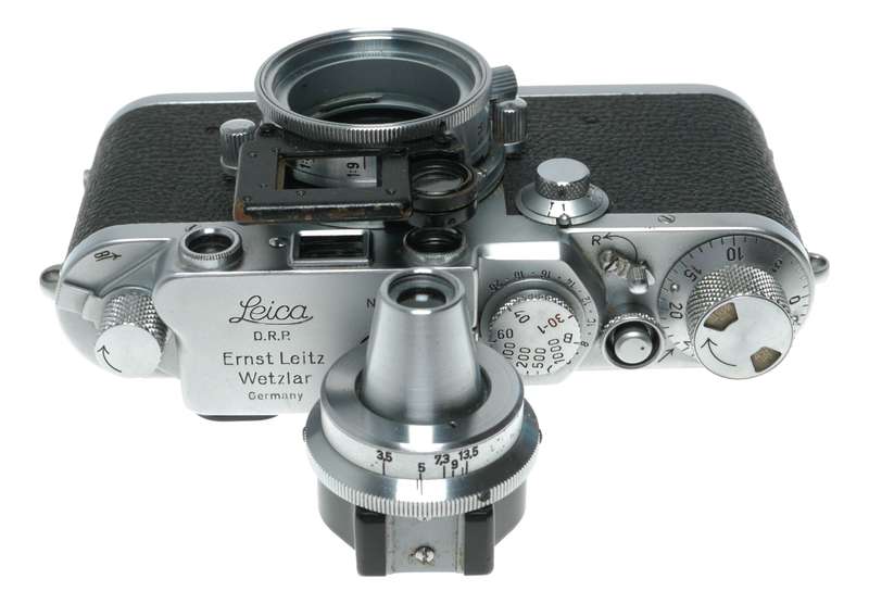 Leica IIIf 35mm RF camera body VIOOH Leitz Universal viewfinder close focus adapter