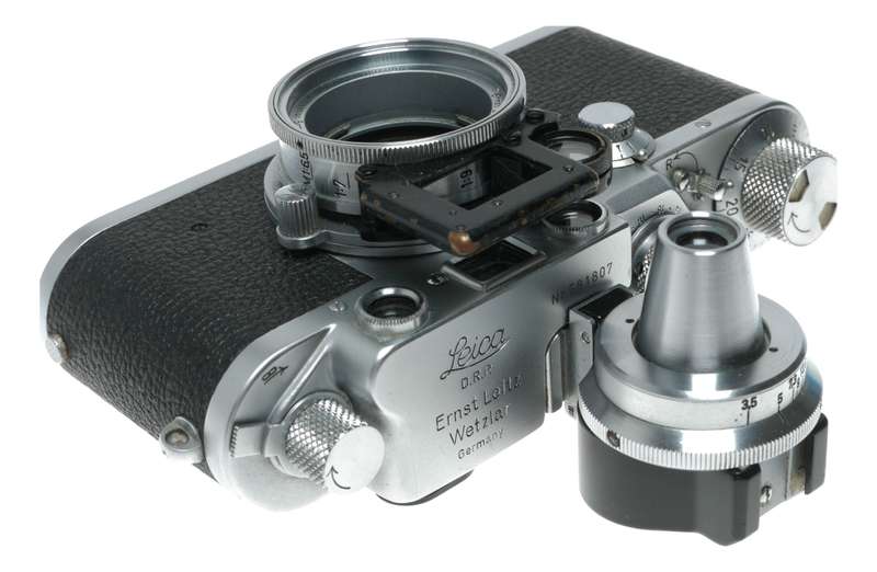 Leica IIIf 35mm RF camera body VIOOH Leitz Universal viewfinder close focus adapter