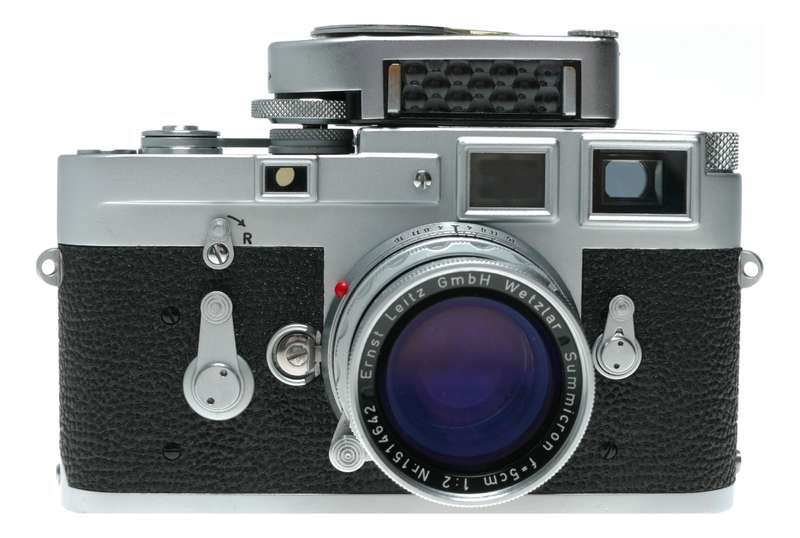Leica M3 35mm RF film camera Summicron f=5cm 1:2 lens Meter MC filters half case