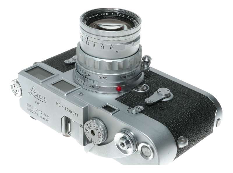 Leica M3 35mm RF film camera Summicron f=5cm 1:2 lens Meter MC filters half case