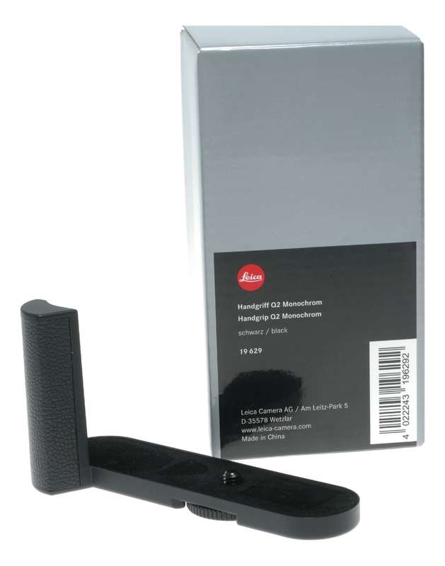 Leica 19629 black Handgrip Q2 Monochrom camera base plate accessory in box
