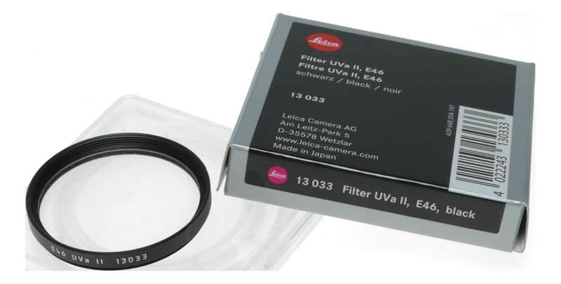 Leica Camera Wetzlar 13033 Filter UVa II E46 Black mint in box