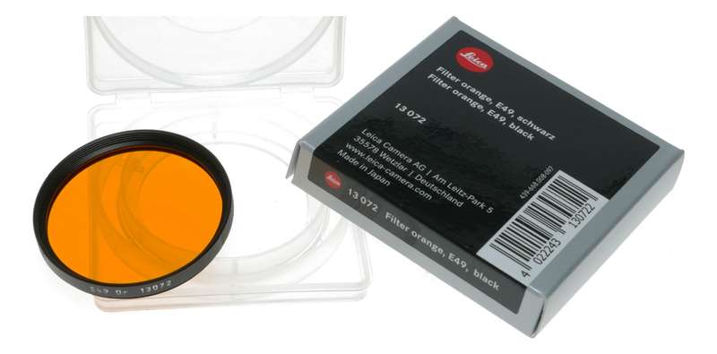 Leica Camera Wetzlar 13072 Filter Orange E49 Black mint in box