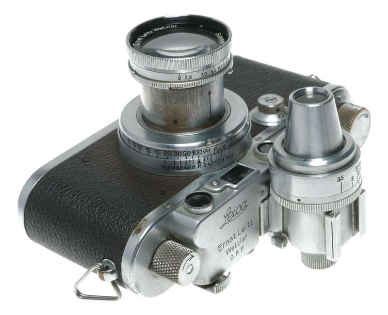 Leica IIIa RF camera Summar f=5cm 1:2 Hektor Elmar black paint M39 lenses accessories