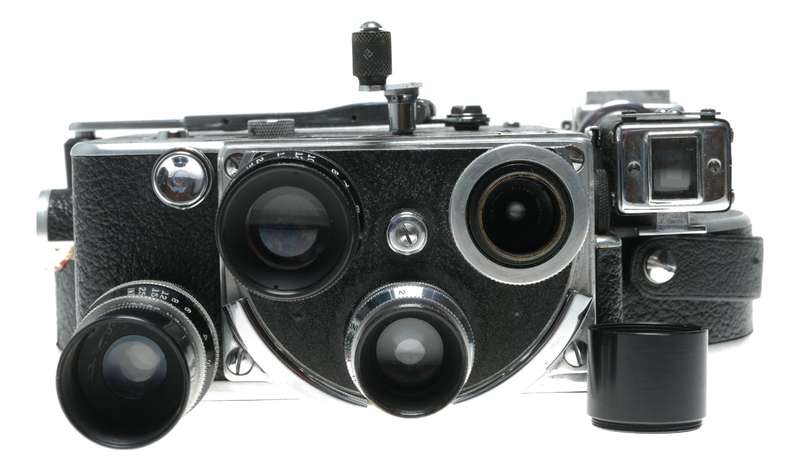 Bolex H16 film movie camera Cine-Velostigmat Dallmeyer Triple-Anastigmat Telate lenses