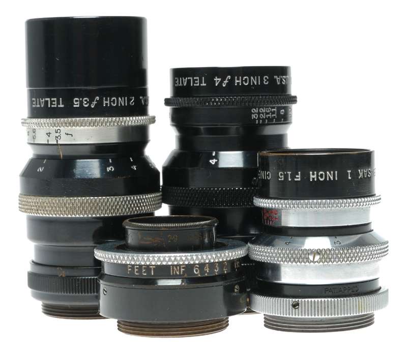 Bolex H16 film movie camera Cine-Velostigmat Dallmeyer Triple-Anastigmat Telate lenses