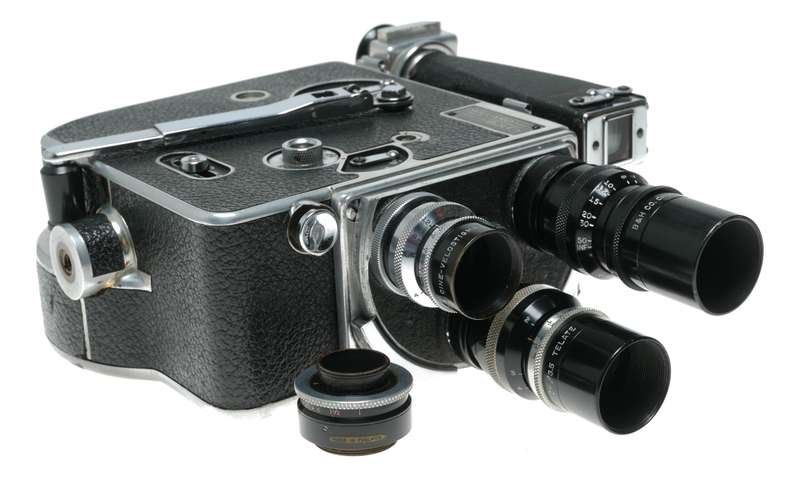 Bolex H16 film movie camera Cine-Velostigmat Dallmeyer Triple-Anastigmat Telate lenses