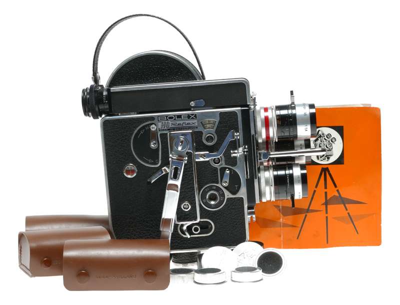 Bolex H8 Reflex 8mm vintage movie camera Kern Macro-Switar RX lenses manual