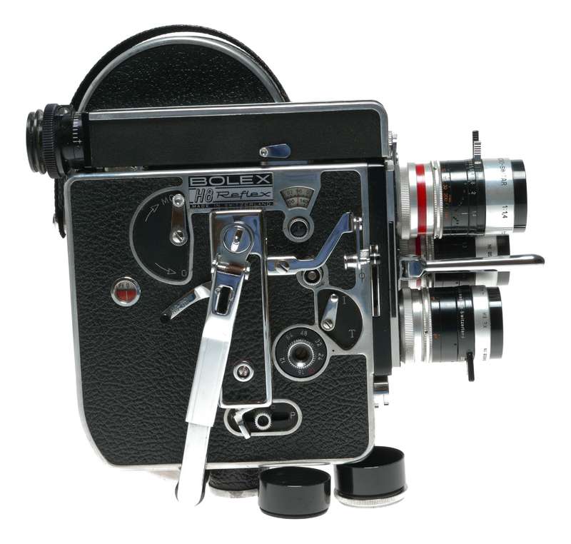 Bolex H8 Reflex 8mm vintage movie camera Kern Macro-Switar RX lenses manual