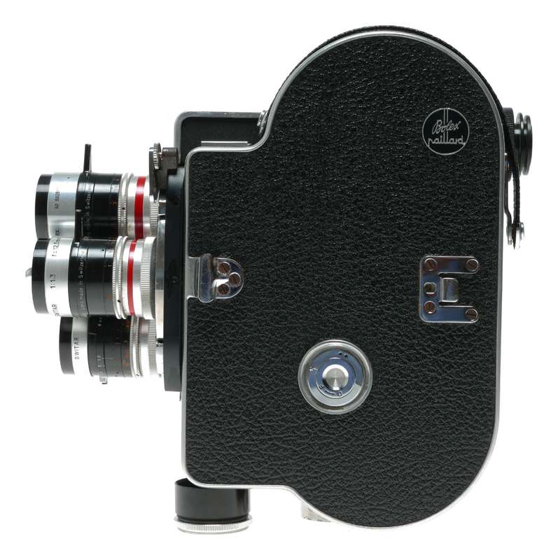Bolex H8 Reflex 8mm vintage movie camera Kern Macro-Switar RX lenses manual