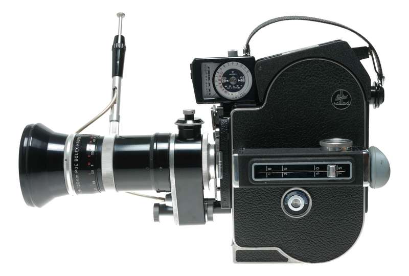 Bolex H16 Reflex Rex 5 16mm film cine camera Switar 1:1.9 f=16-100mm POE lens Gossen meter