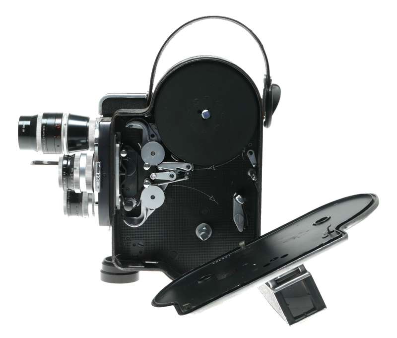 Bolex H16 Reflex 16mm film movie camera Kern Yvar 1:2.8 f=75mm Switar RX lenses accessories