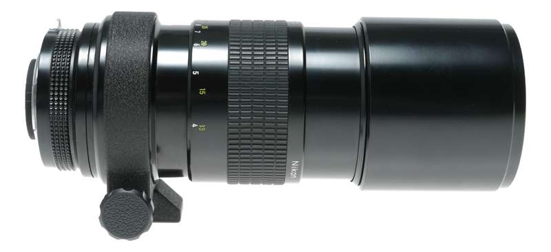 Nikon Nikkor 1:4.5 300mm SLR camera telephoto lens tripod mount
