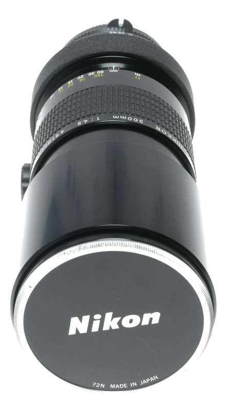 Nikon Nikkor 1:4.5 300mm SLR camera telephoto lens tripod mount
