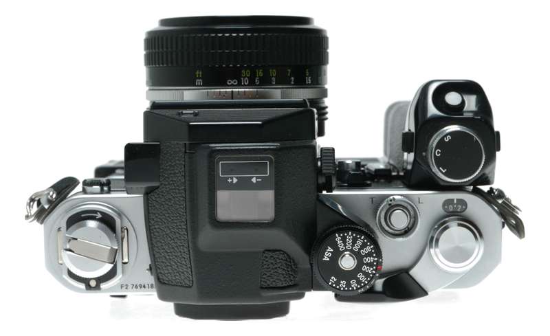 Nikon F2S Photomic SLR film camera Nikkor 1:1.4 50mm MD-2 MB-1 motor flash tele converter