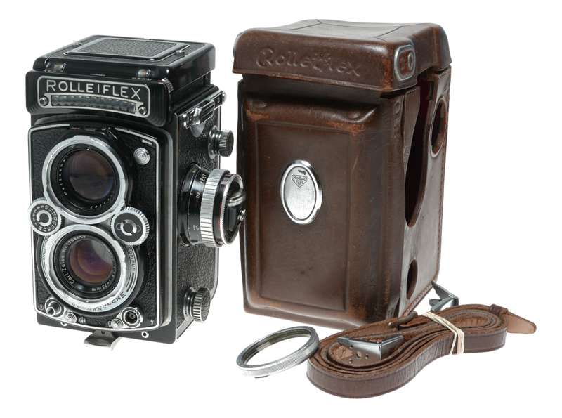 Rolleiflex 6x6 TLR camera Planar 1:3.5 f=75mm working meter