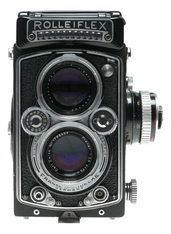 Rolleiflex 6x6 TLR camera Planar 1:3.5 f=75mm working meter