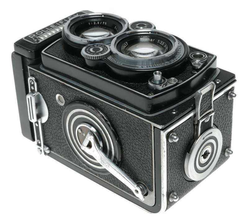 Rolleiflex 6x6 TLR camera Planar 1:3.5 f=75mm working meter