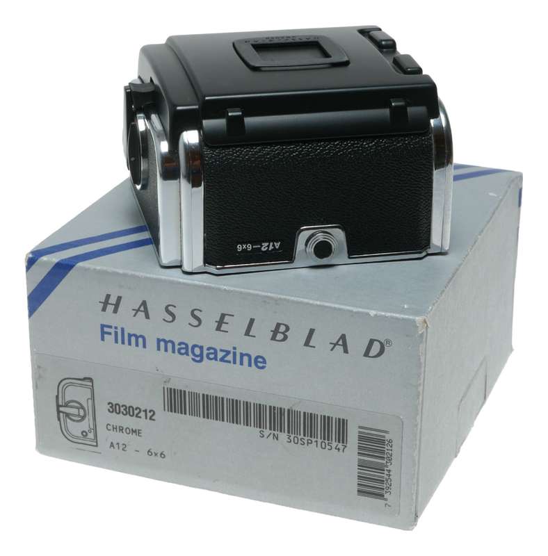 Hasselblad A12 6x6 Chrome camera back A-type 120 roll film magazine in box
