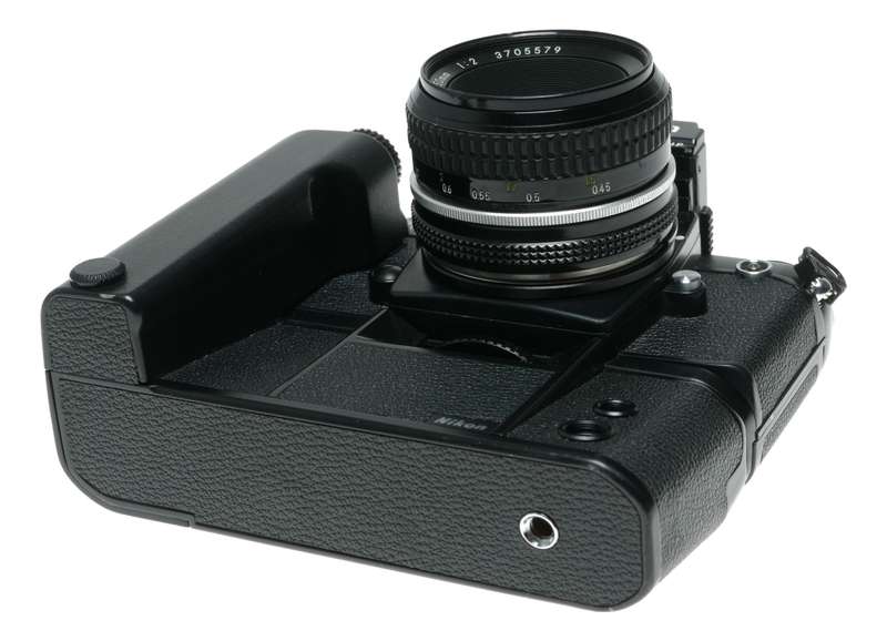 Nikon F3 Press HP 35mm film SLR camera Nikkor 1:2 50mm MD-4 Motor Drive