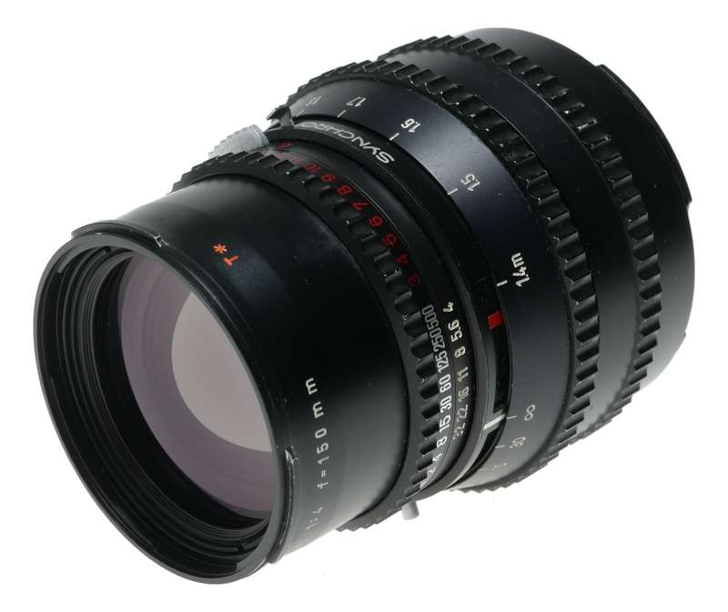 Carl Zeiss 1:4 150mm Sonnar T Hasselblad prime telephoto lens Synchro Compur