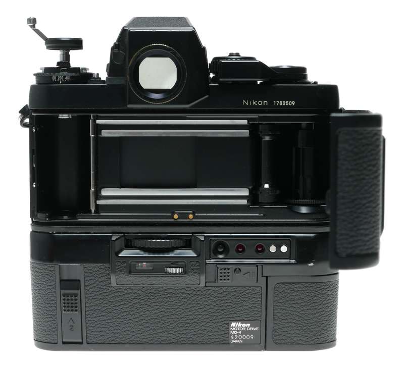 Nikon F3 Press HP 35mm film SLR camera Nikkor 1:2 50mm MD-4 Motor Drive